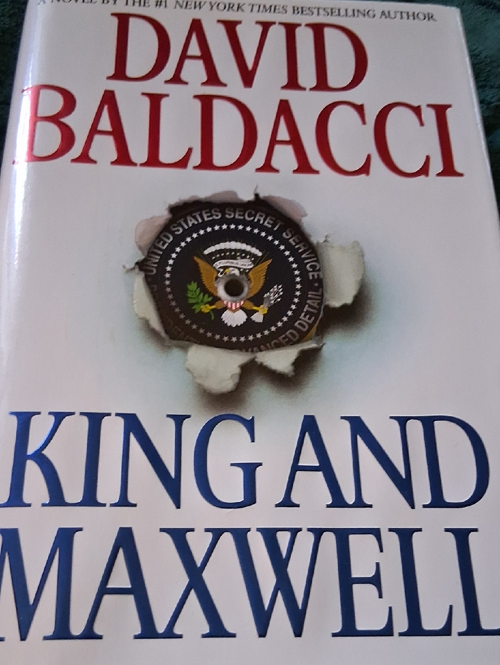David Baldacci "King and Maxwell" Hardcover Book - White, Red, Blue